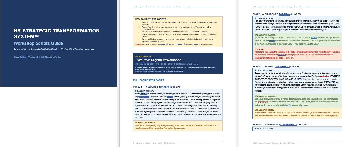 HR Strategic Transformation System™ — Global Professional Edition