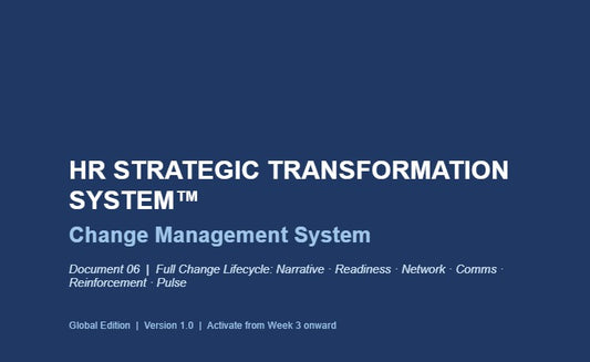 HR Strategic Transformation System™ — Global Professional Edition